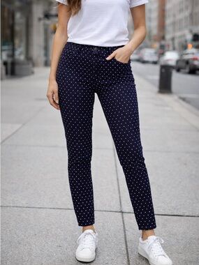 Tommy Hilfiger Navy Polka Dot Trousers
